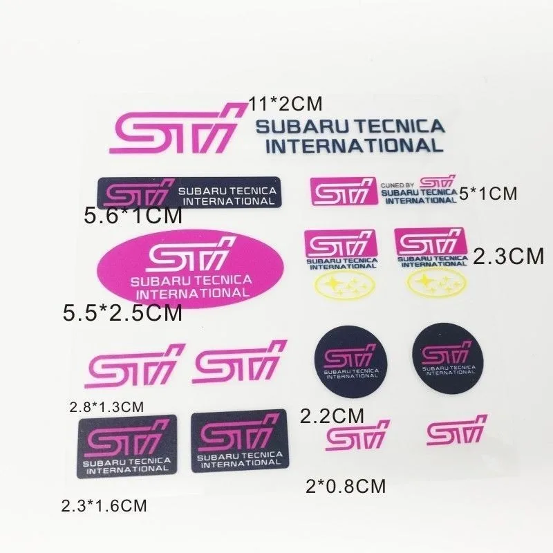 ملصقات شارة السيارة لتزيين الجسم شارات الفينيل المقاومة للماء لسوبارو STI فورستر Outback Legacy Impreza BRZ TRIBECA WRC WRX XV #4