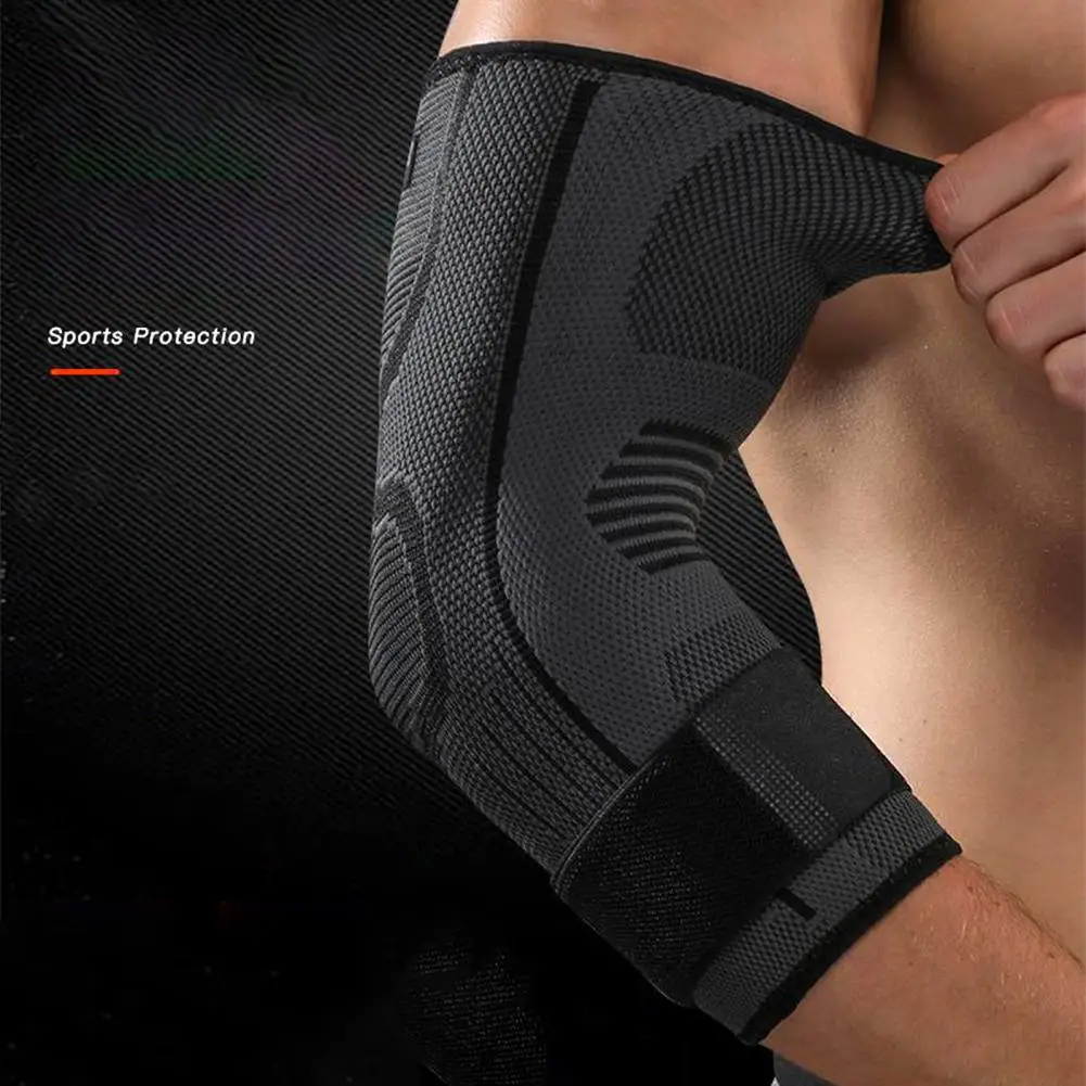 1Pc Elbow Sleeve Knee Pads Resilient Adjustable Nylon Comfortable Breathable  Elbow Support Brace for Sports