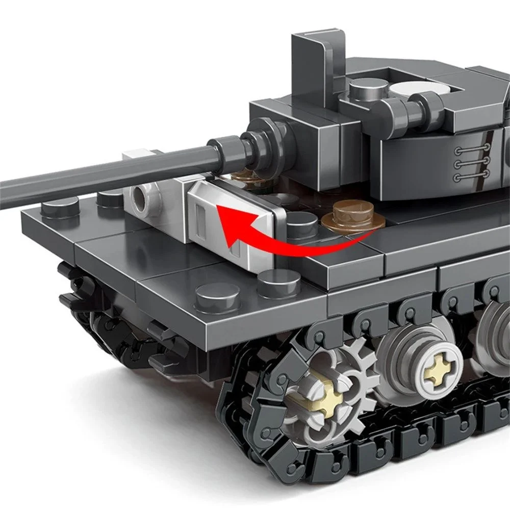 World War Army Military Soldiers SAWT Soldiers The King Tiger Heavy Tank DIY Model ​Building Blocks Bricks Children\'S Toys