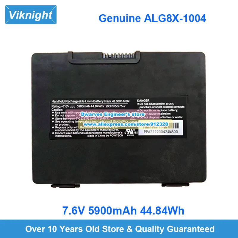 

Genuine ALG8X-1004 Battery 7.6V 5900mAh 44.84Wh for Handheld Algiz 8x Laptop Battery