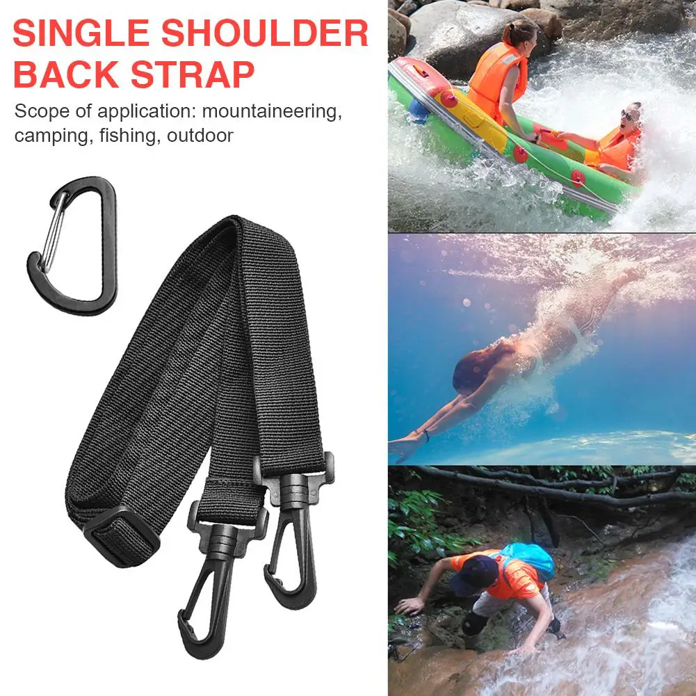 Universal Shoulder Strap with Swivel Hooks Adjustable Replacement Strap Shoulder Belt for Camping Backpacking