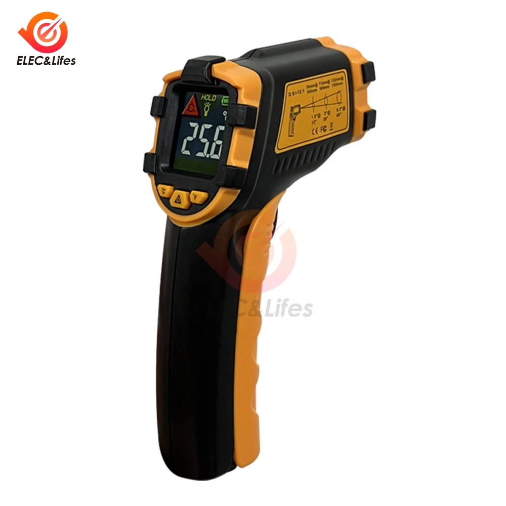 

AE320 Series Digital Infrared Laser Temperature Non-contact Industrial Laser Temperature Meter Temperature Gun Tester -50℃~390℃