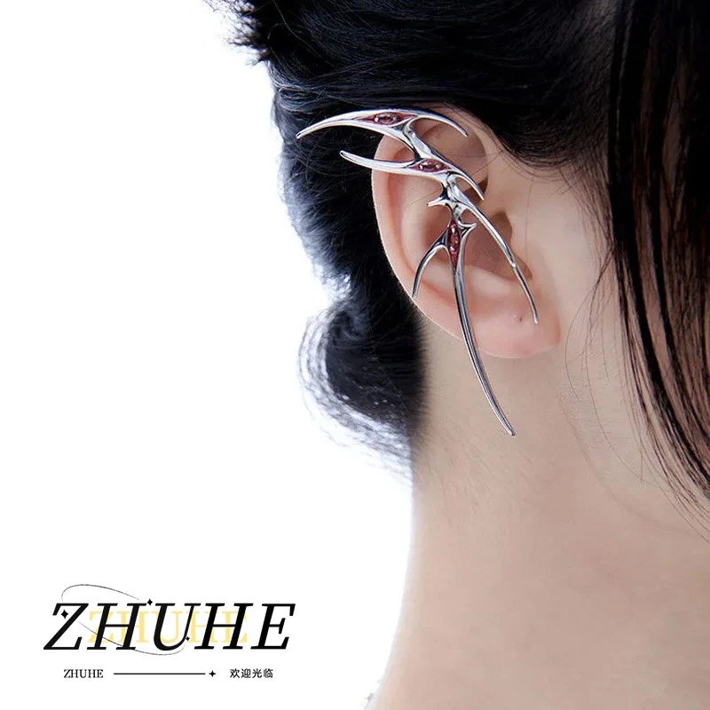 

2024 New Blood Butterfly Ear Clip Cyberpunk Style Men's And Women's Jewelry Party Gift