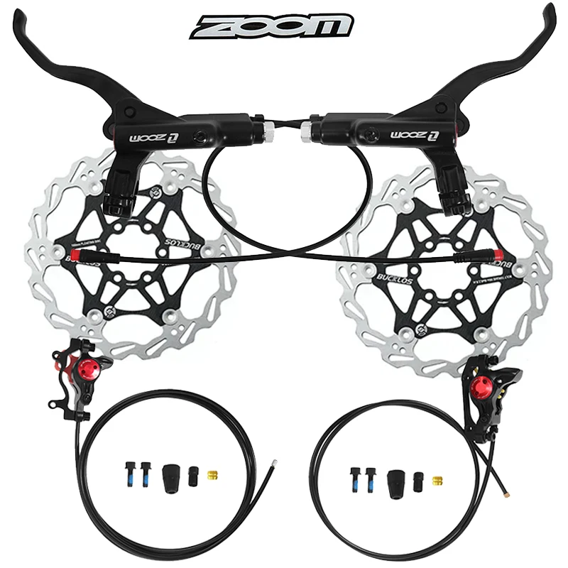 

ZOOM E-BIKE Hydraulic Brakes HB-775 Mtb Hydraulic Disc Brake with 160mm Float Rotors 2 Piston Oil Pressure Electric Bike Brakes