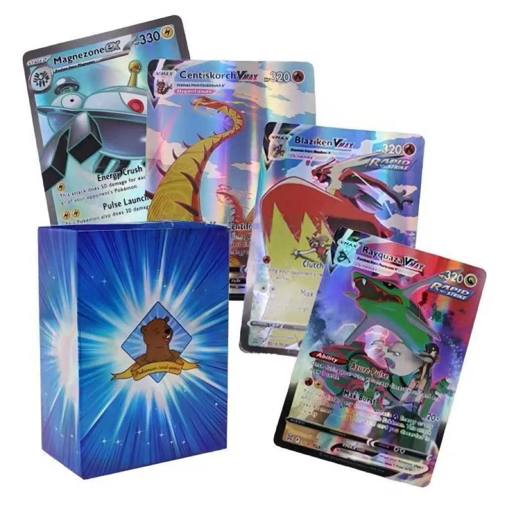 

100pcs Pok é mon Card Pok é mon Card Full Flash Card English Version 100 Rare Card Game Battle