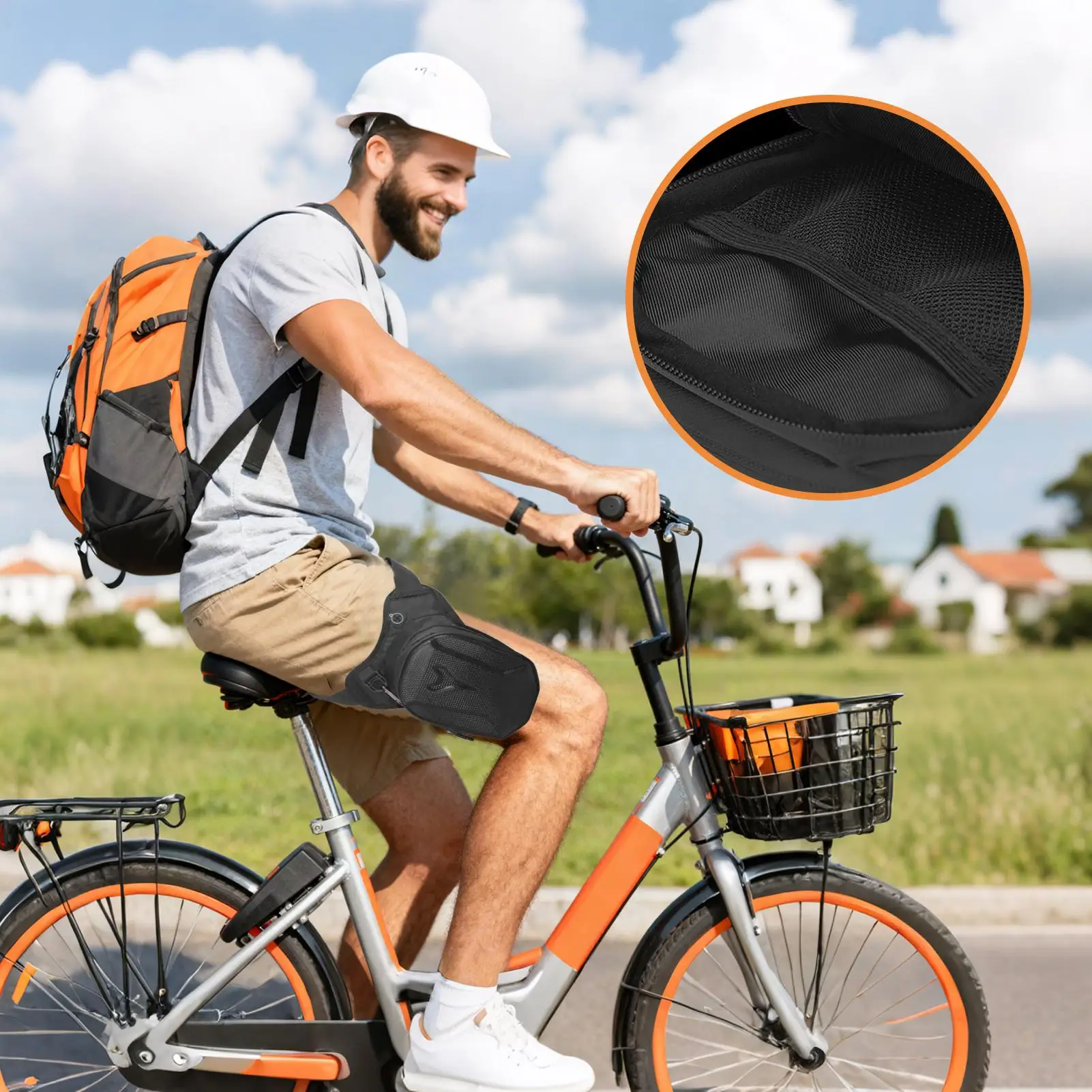 Thigh Bag Motorcycle Waterproof Cycling Waist Pouch Road Bike Leg Bag for Riders Bikers Motorcyclists Daily Commuting Adventure