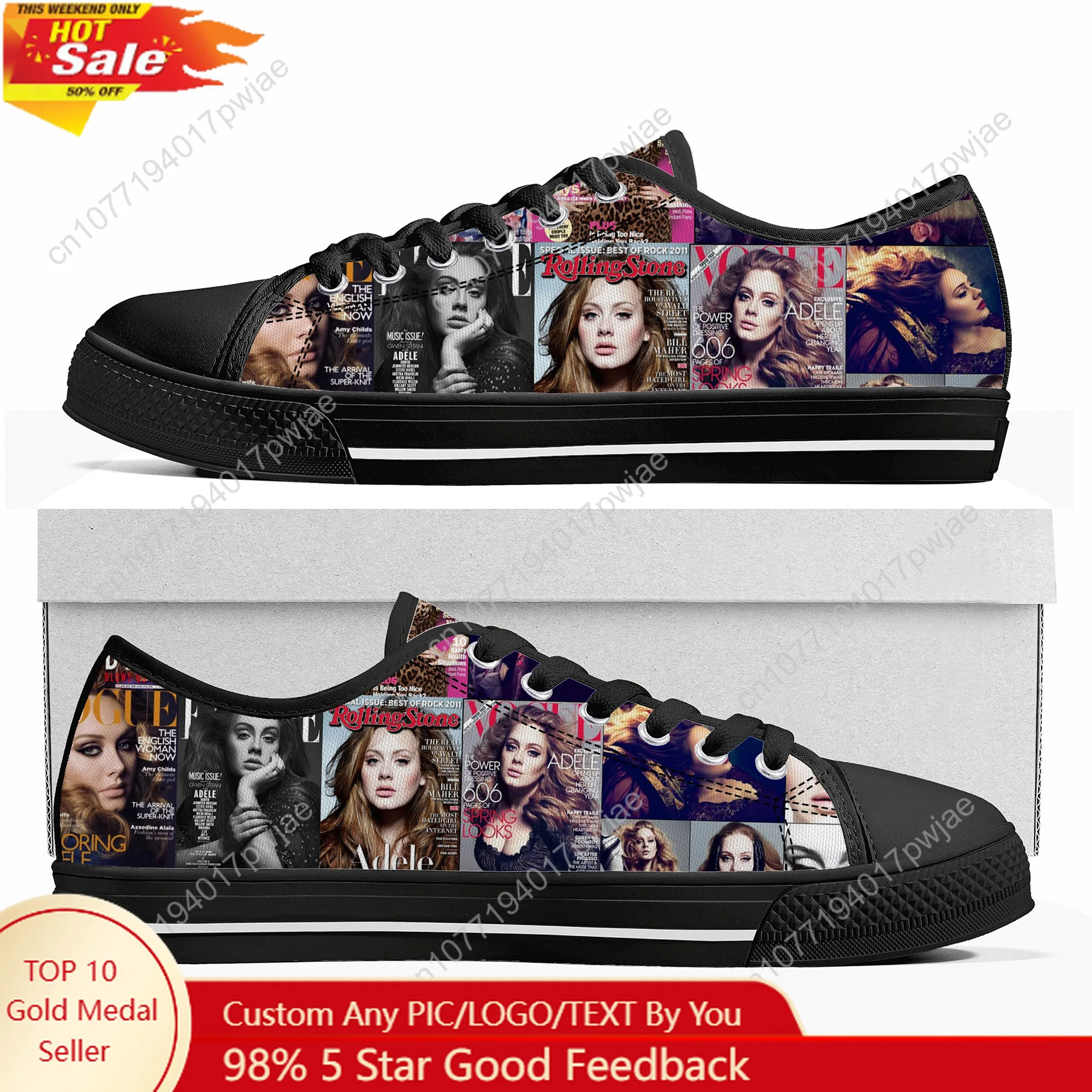 

Adele Singer Poster Low Top Lightweight Sneakers Mens Womens TeenagerCanvas Sneaker Hiking Travel Casual Shoes