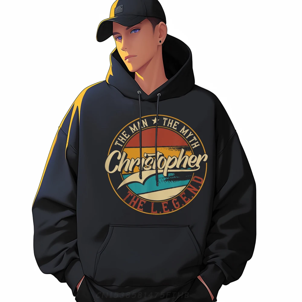 

Funny Christopher The Man The Myth Mens Hoodies Loose Summer Long Sleeve Crewneck Hoodies Outdoor Sweatshirt