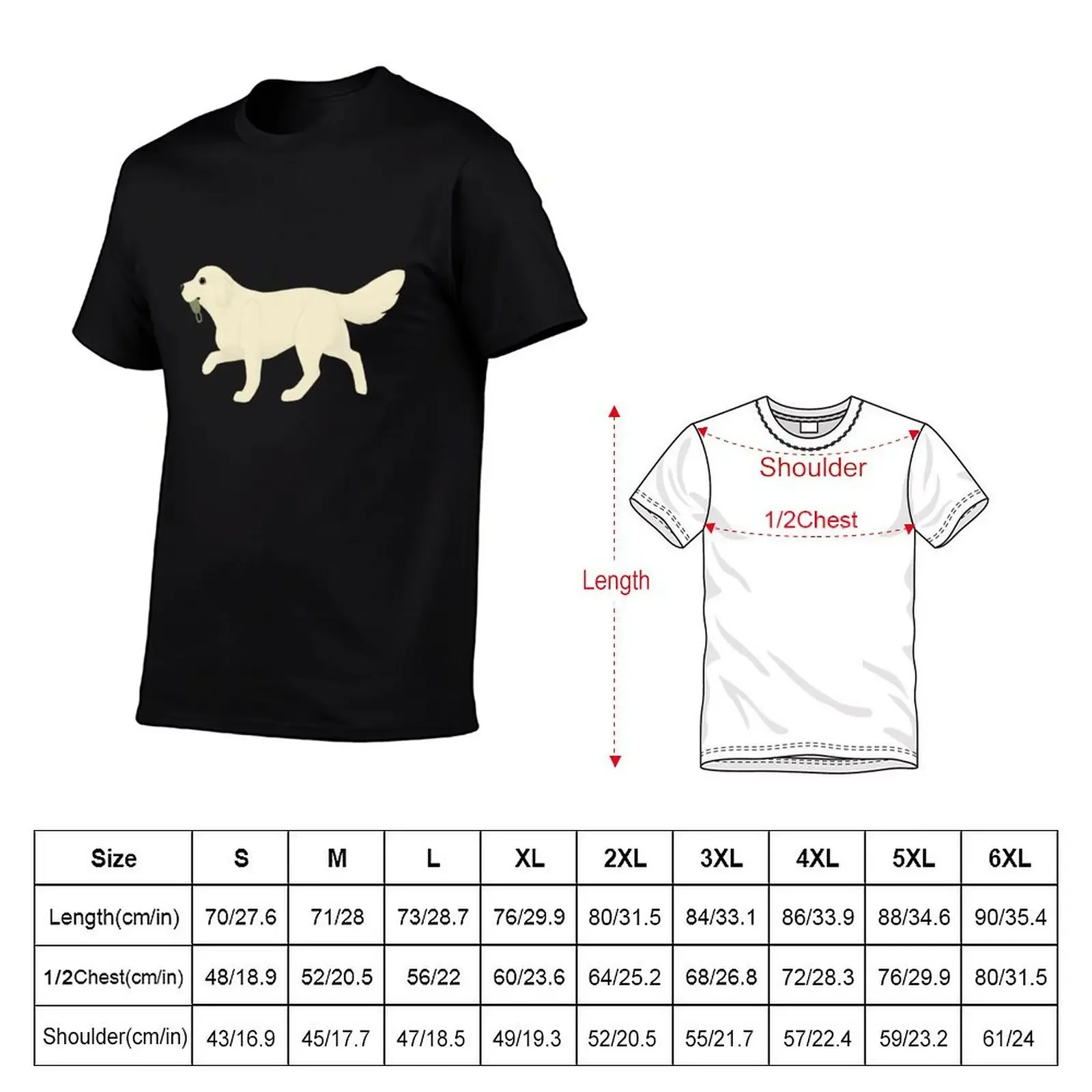 Chibi Golden Retriever - Light Yellow T-Shirt aesthetic clothes heavyweights summer tops workout shirts for men