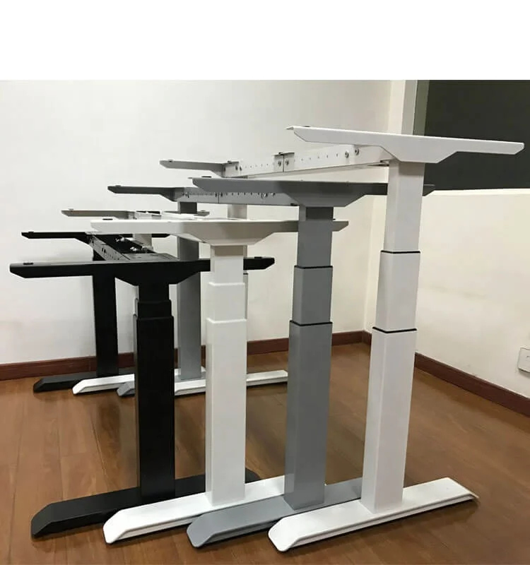 2022 New Style Custom Manager Electric Height Adjustable Standing Desk Frame Dual Motor Three Stage