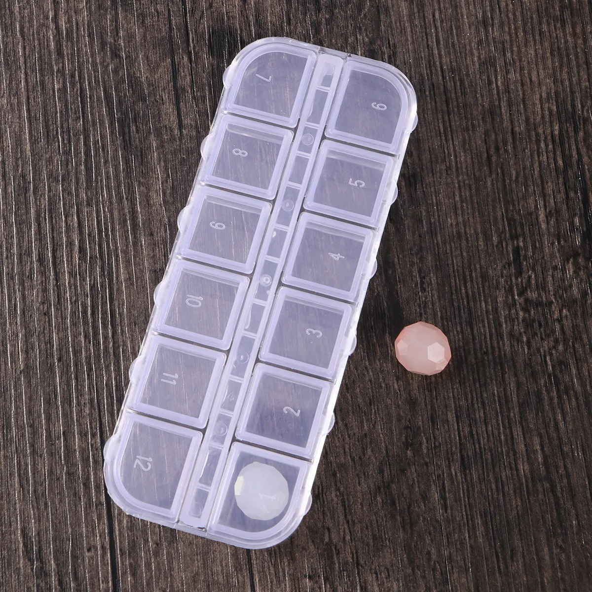 

6Pcs Plastic Storage Box Eco Friendly 12 Grids Organizer Transparent Case Perfect for Earring Ring Bead Storage and Mini Items