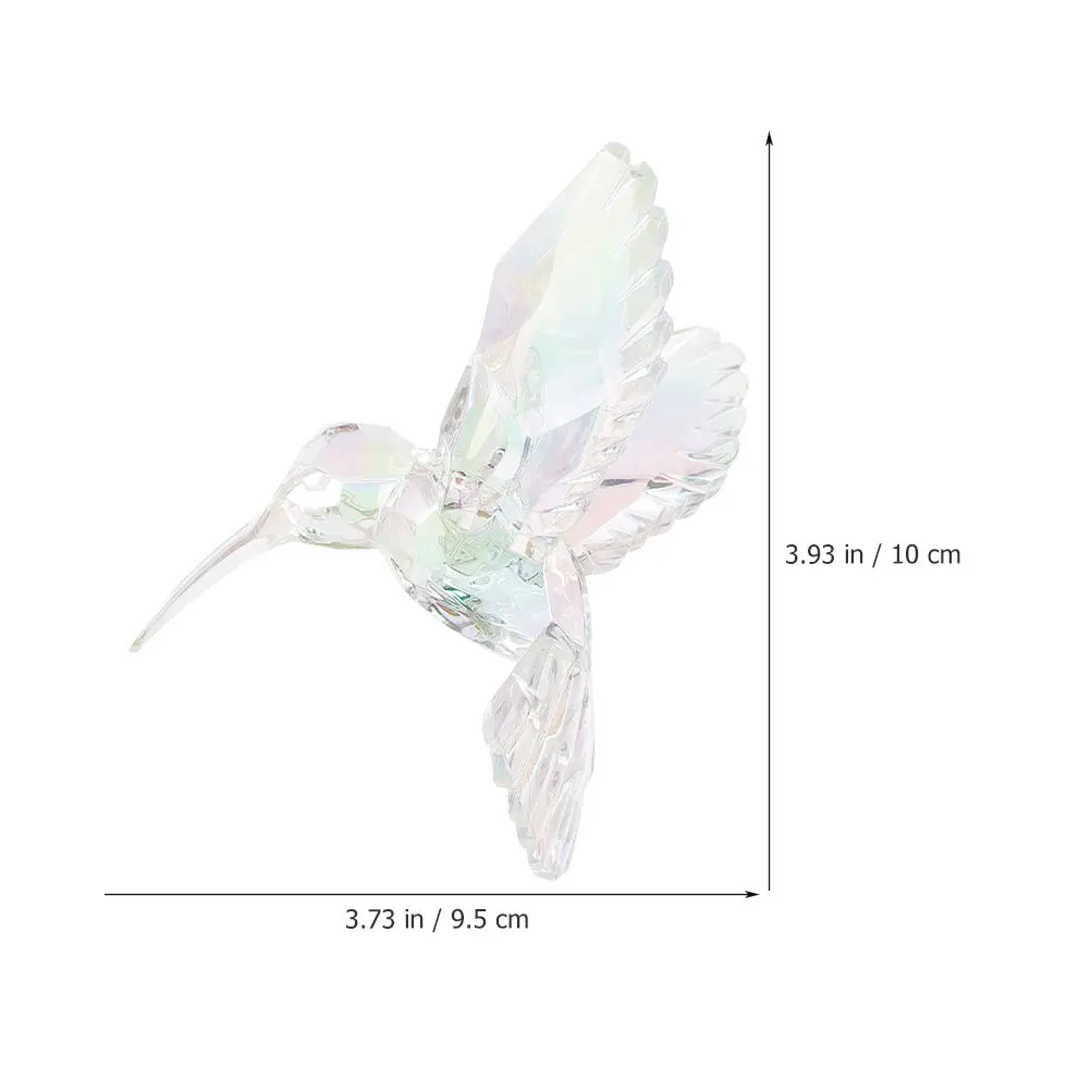 3Pcs Elegant Flying Hummingbird Acrylic Hanging Ornament Iridescent Home Garden Decor Ceiling Light Chandelier Window Wall Decor