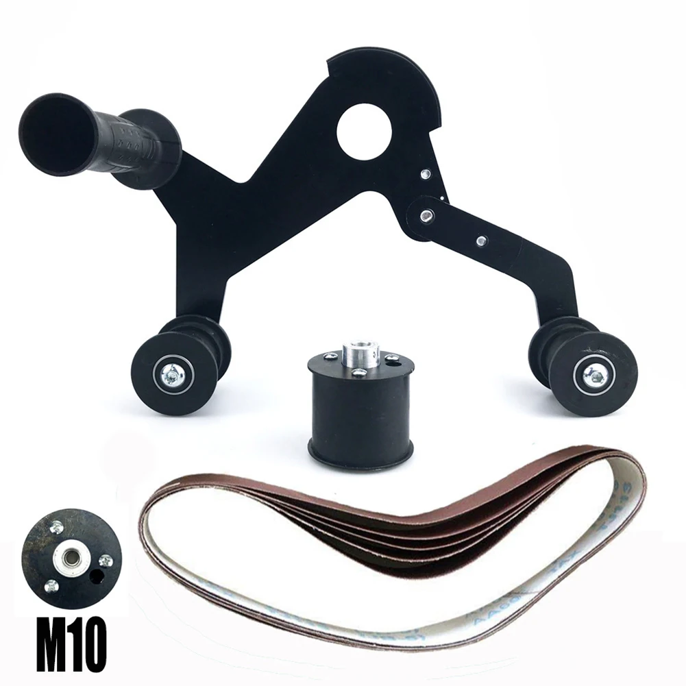 

Belt Sander Adapter for Angle Grinder Efficient Pipe Sanding Precision Guide Wheel Compatibility with Multiple Belts
