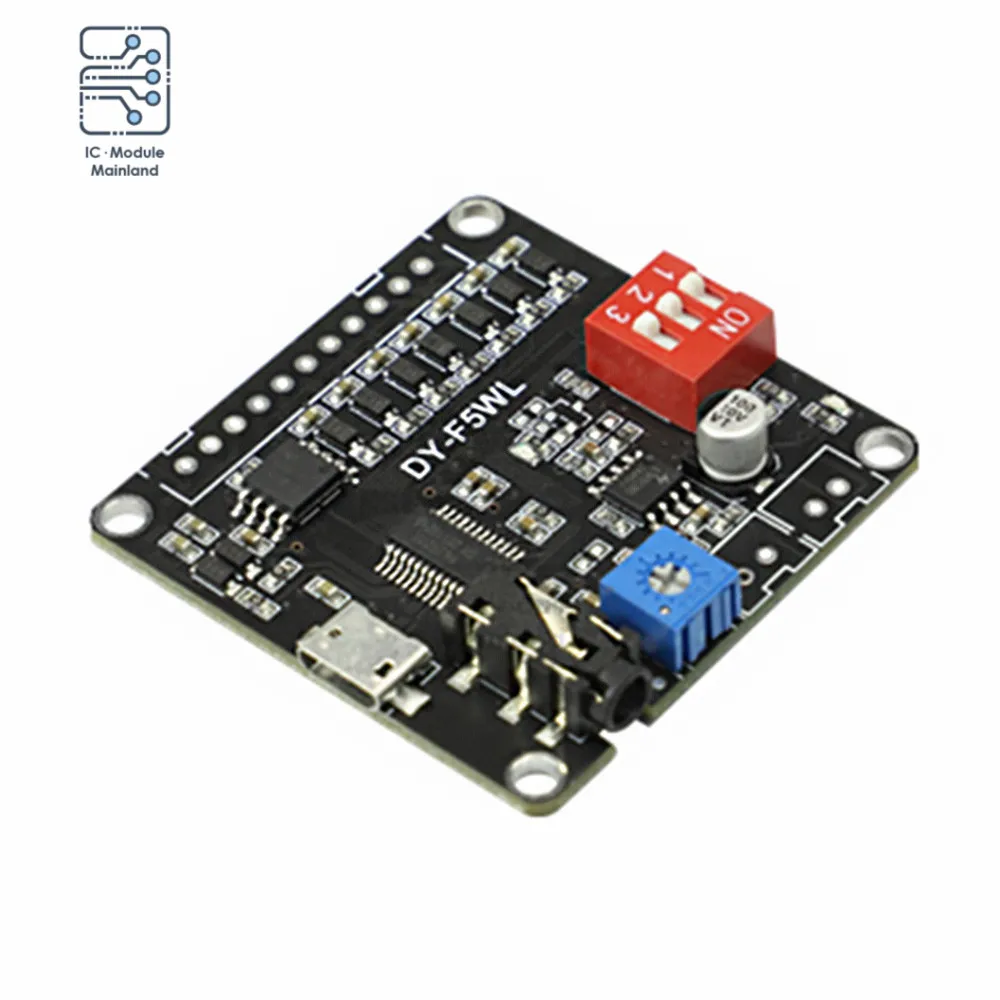 Commande de lecture vocale DC3.7-5V Tech 5W Power Trigger 32M Memory btAudio F5WL MP3 Voice Playback Tech pour Ardu37