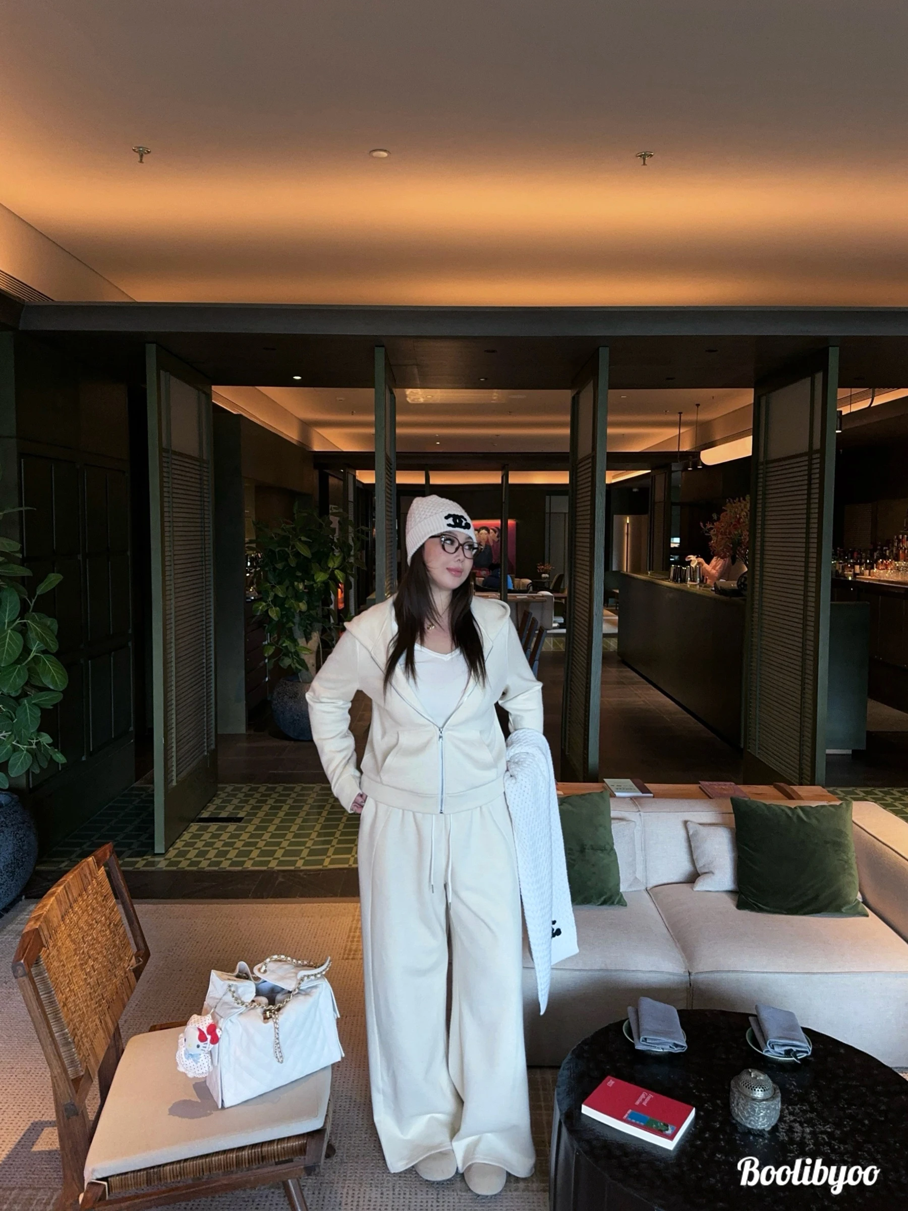 

Уютный шерстяной комплект Boolibyoo: пальто с капюшоном и широкие брюки, большие размеры, свободный крой, зимний модный женский костюм-двойка