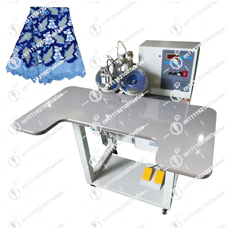 China Automatic Ultrasonic Heat Fixation Applicator Rhinestone Transfer Machine PLC Heat Fixation Set for Garment for Fabric