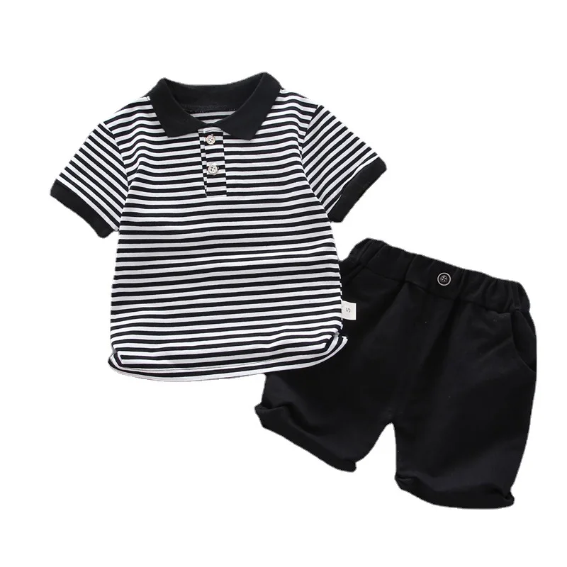 Boys Clothing Sets For Kids Striped T-shirt Shorts 2 Pcs Tracksuit Baby Boys Clothes Top Pants Suit Outfits 1-5 Years Old