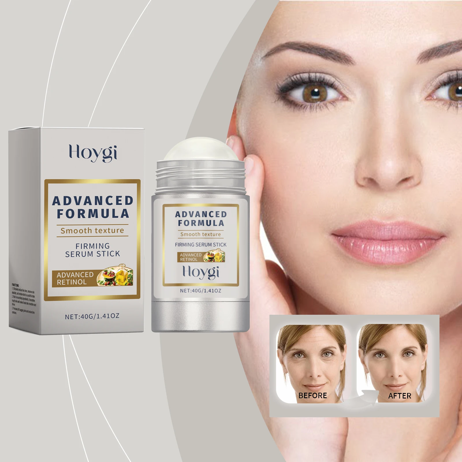 

Retinol Firming Stick for Face Anti-Wrinkle, Hydrating & Brightening for Fine Lines & Dullness, Skincare Stick, Portable