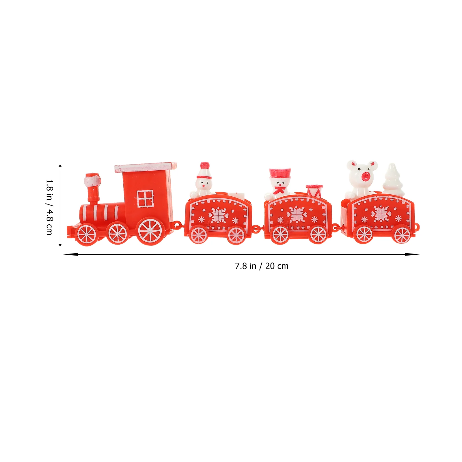 Christmas Gift Train Baking Decoration Ornaments Children's Day Toys Scene (bag-red) Adornment Plastic Toddler