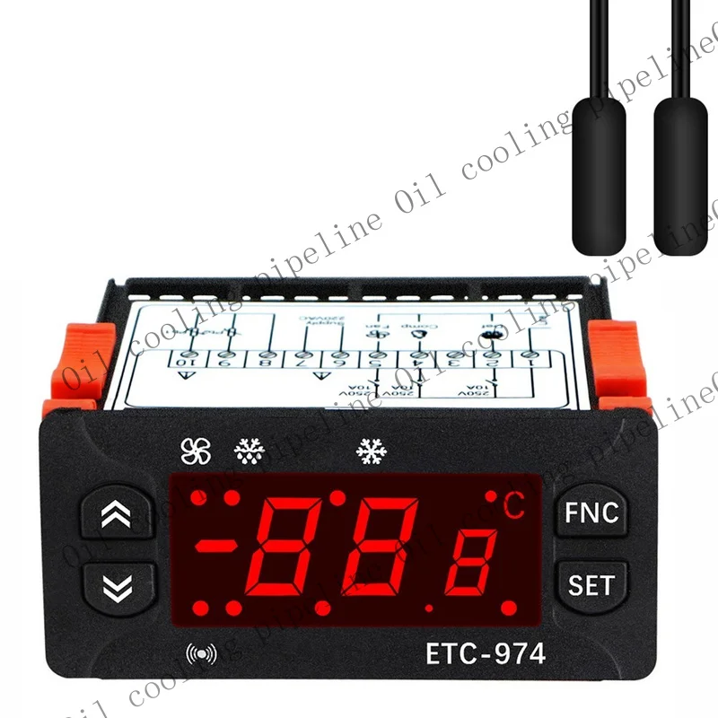 A+ Digital Temperature Controller Accuracy ±0.5°C Input 2 Sensors Material ABS