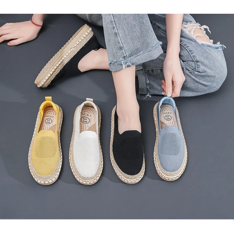 

Thin mesh women's casual shoes versatile summer flat bottomed fisherman's shoes Women's fashion Breathable Vulcanized Shoes