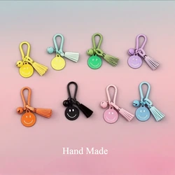 Backpack Cute Smiling Face Keychain Pendant Tassel Car Phone Key Chain Holder Hanger Keyring Buckle Gift for Friend Family Lover