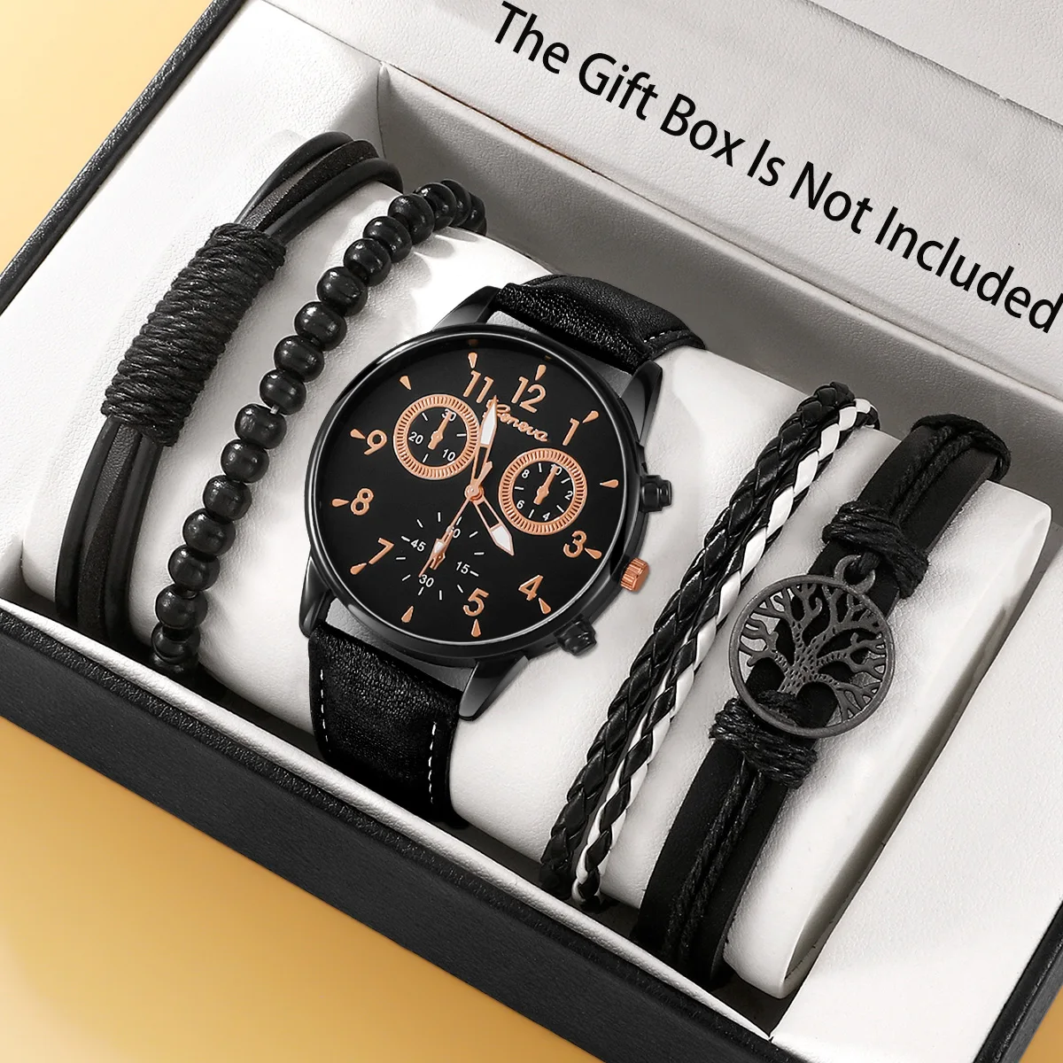 5pc  fashionable quartz watch and versatile accessory set for daily wear as gifts for friends and family