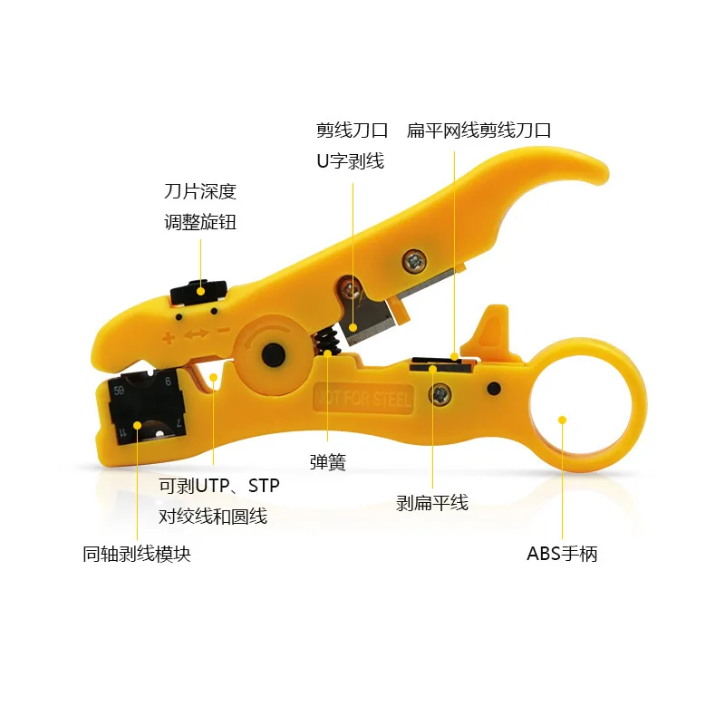 Automatic Stripping Pliers Universal Coaxial Cable Wire Stripper Crimping Tools With Hexagon Wrench