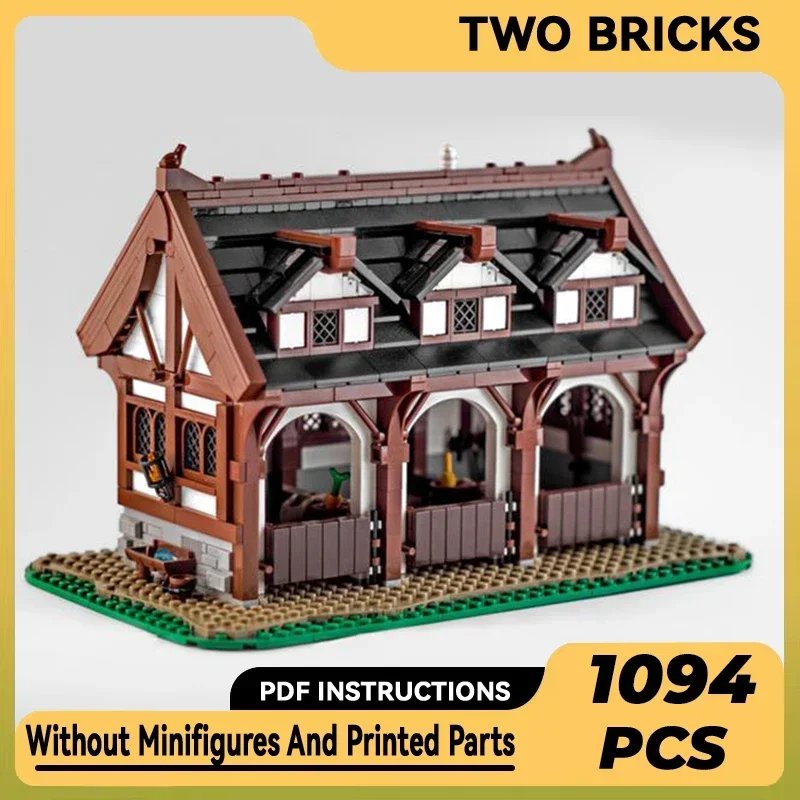 

Medieval Fortress Model Moc Building Bricks Medieval Stable Technology Modular Blocks Gifts Christmas Toys DIY Sets Assembly