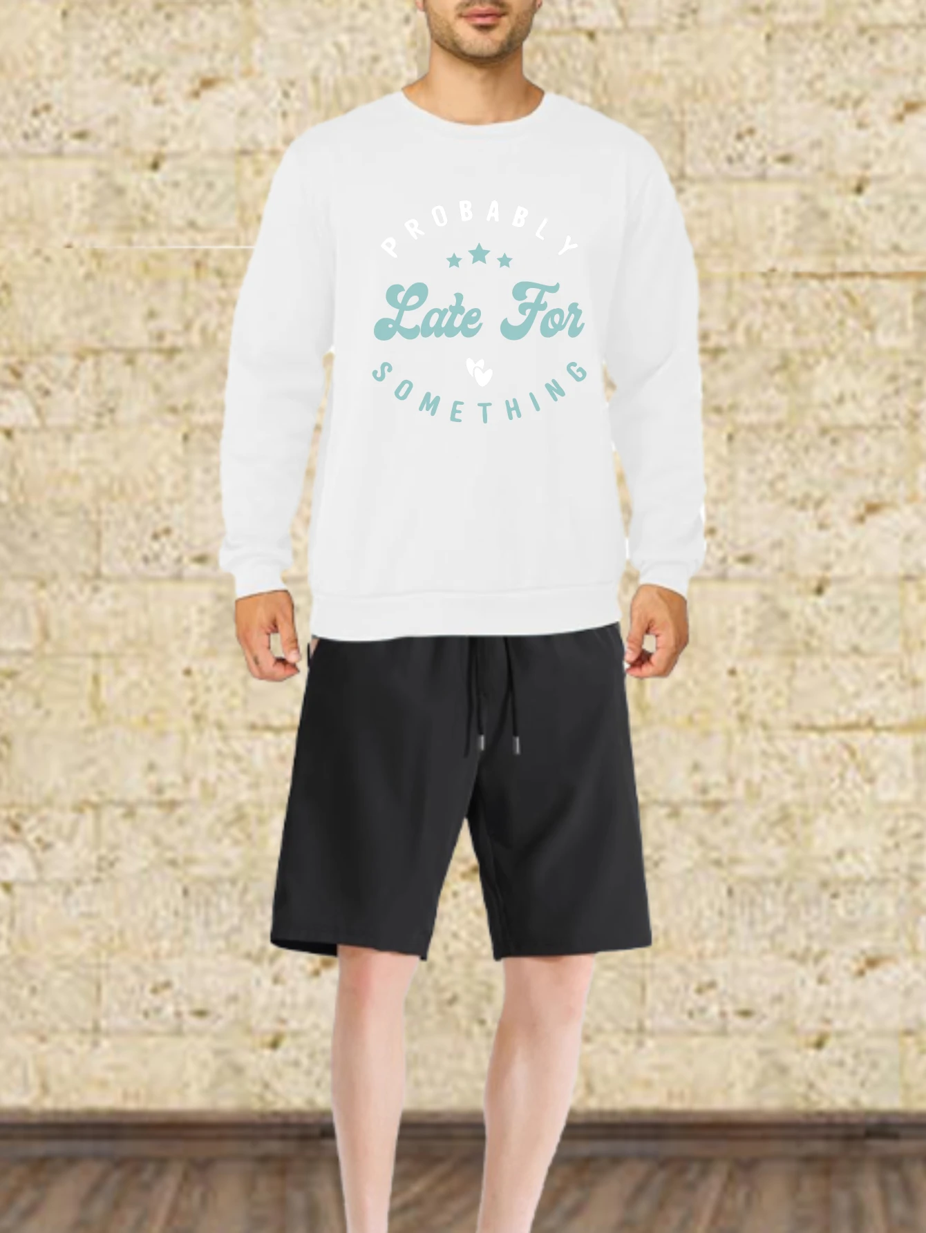 مجموعات الرجال الخريف التجفيف السريع ربما في وقت متأخر لشيء مطبوعة الجرافيك تي شيرت دعوى الرجال البلوز مجموعة الرياضة طويلة الأكمام