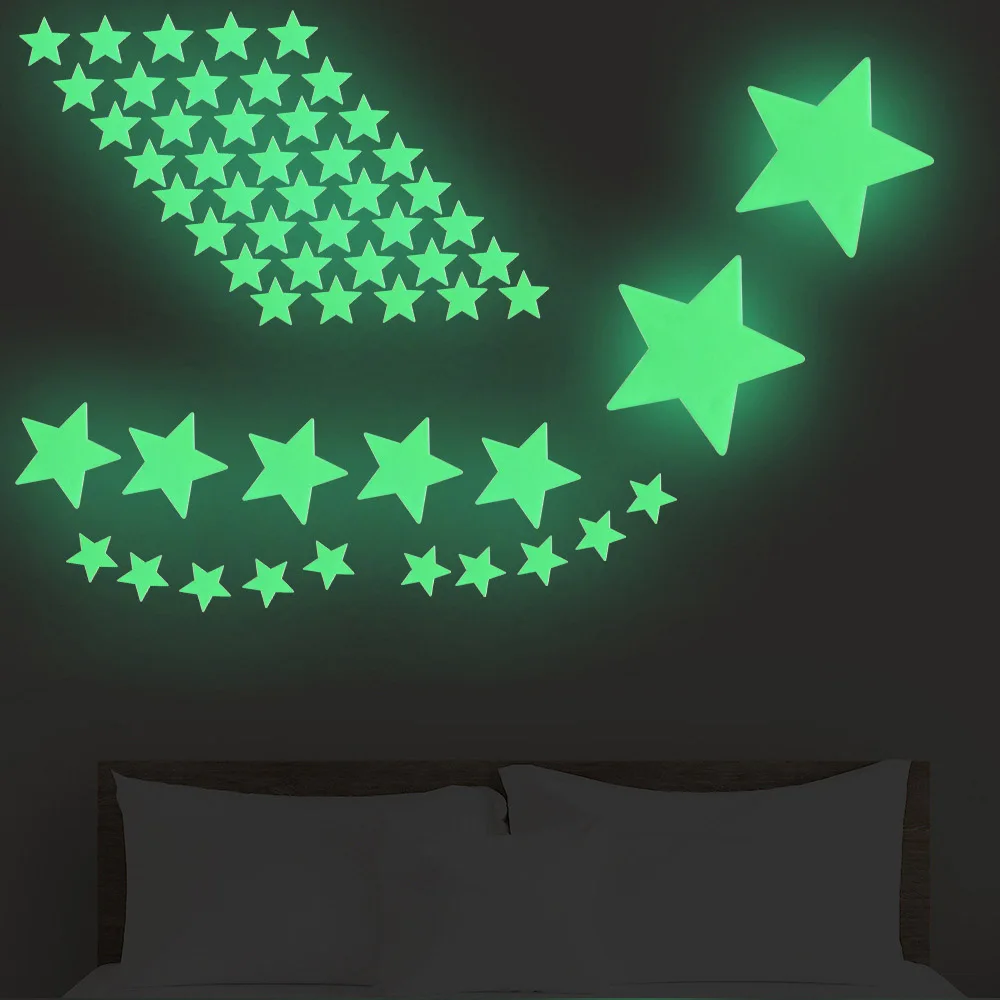 100PCS Glow In The Dark Planets Solar System Wall Stickers, Room Decor Decal, Perfect for Christmas Stocking Stuffers