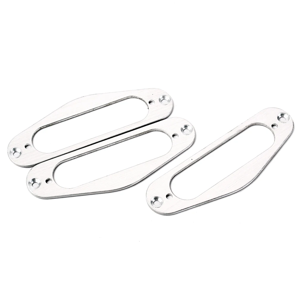 

Electric Guitar Pickup Rings Metal Mounting Single Coil Black Silver Humbucker Flat