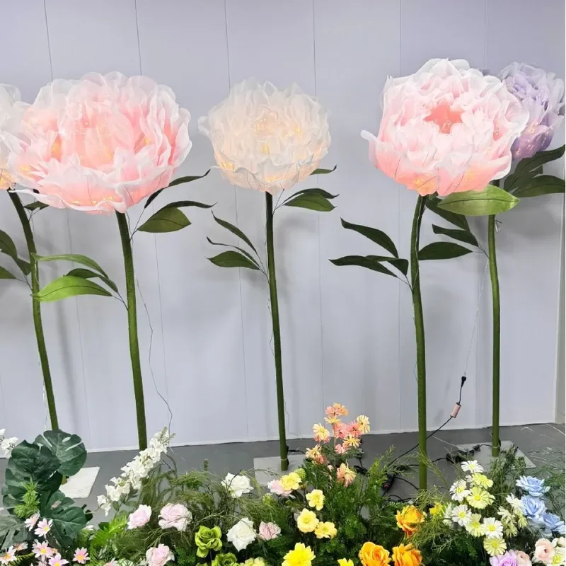 Eugen Yarn Artificial Flower Opening Closing Series Wedding Aisle Decor Premium Fake Floral Arrangement for Auditorium Road