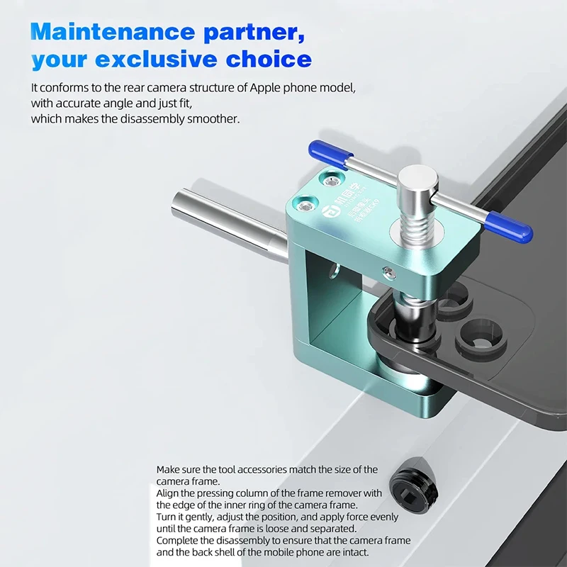 JTX CK9 Professional Rear Camera Metal Frame Remover Tool For Phone 11-15 Series No Polishing And Cutting Camera Frame