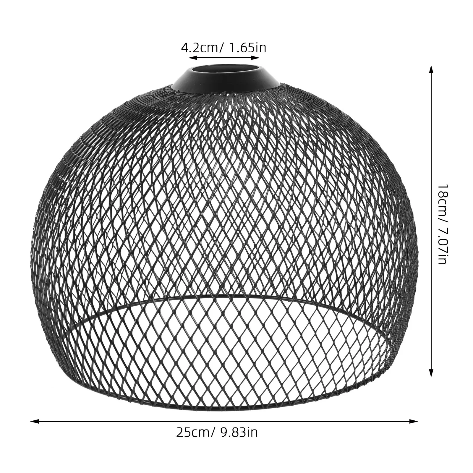 Metal Lamp Shade Black Hollow Out Minimalist Design Lightweight Easy Install Decorative Lampshade for Pendant Lamp Chandelier