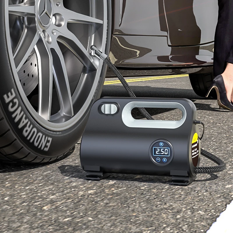 New Model Car Air Pump, Tire Inflator, High-Power Inflator, Portable Digital Display Smart Inflator