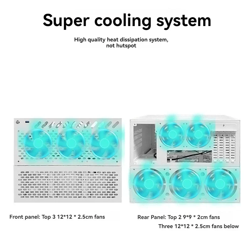 전체 높이 PCIe 스토리지 서버 LAN 공유 메모리 섀시, 12 베이 NAS 섀시, ATX 대용량 전원 공급 장치 M-ATX