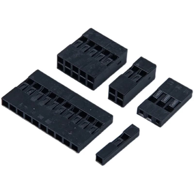 100pcs Dupont Head 2.54mm 4P 1X4P Dupont Plastic Shell Pin Head Connector Jumper Wire Cable Housing Plug Female