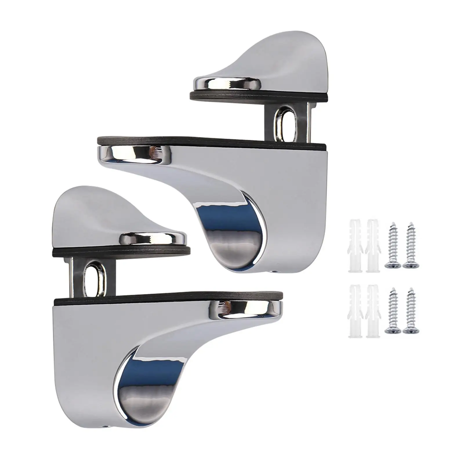 Modern Glass Clamp Bracket Zinc Alloy Support for Bookshelf Bedside Table Glass Fixed Hinge Home Decor