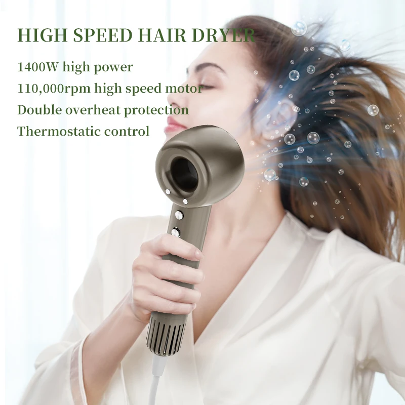 Simple Design Negative Ionic High Speed Hair Dryer Professional Salon 110000 Rpm High Speed Hair Dryer For Men Women