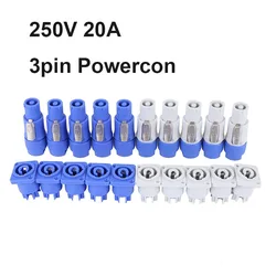 5Set Powercon Type A NAC3FCA+NAC3MPA-1 Chassis Plug Panel Adapter