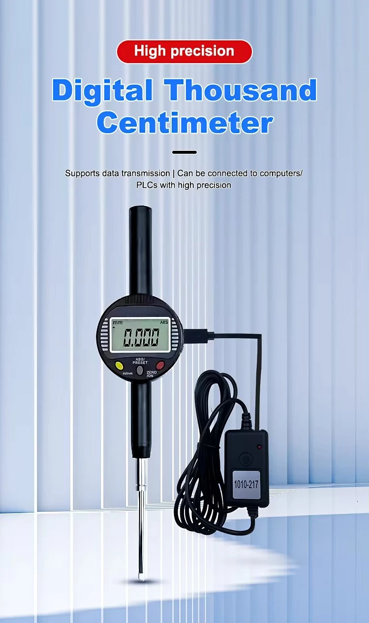 0.01mm High‑Precision Stainless Steel Digital Display Linear Scale Data Output Connectable to Computer and PLC