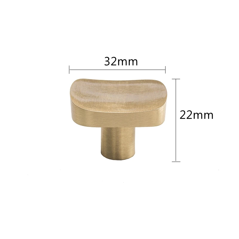 Beicai Moderne Massivmessing-Schrank- und Küchenknöpfe, Goldene Möbelgriffe für Schubladen, Kommoden, Schränke und Schranktüren - 1er-Pack – Detail 1