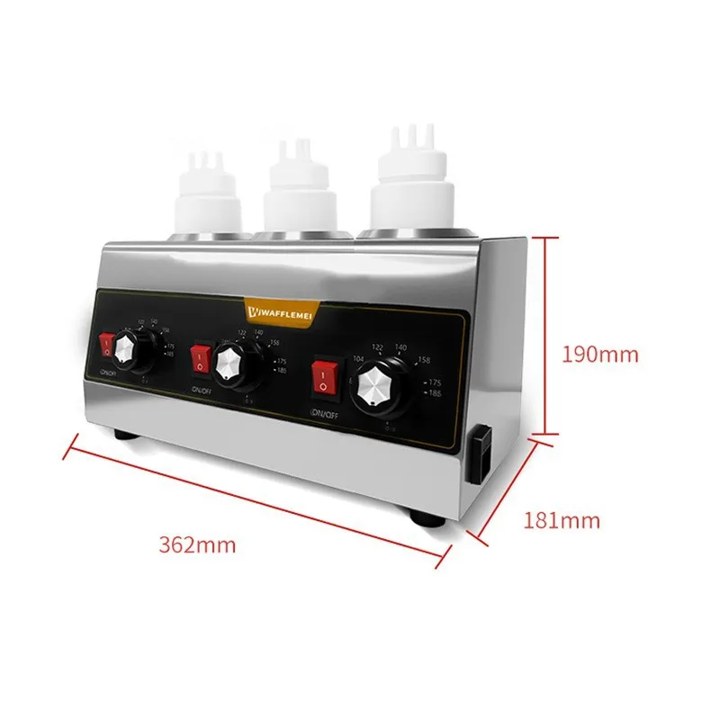 Three-head sauce insulation machine, chocolate sauce melting furnace jam peanut sesame paddle heating insulation machine
