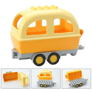 City Car Kartun Truk Offroad Bus Trailer Roti Blok Bangunan Ukuran Besar Aksesori Mainan Bata DuploLG Pendidikan Anak-anak 8 truk semi lego penjualan terbaik - №