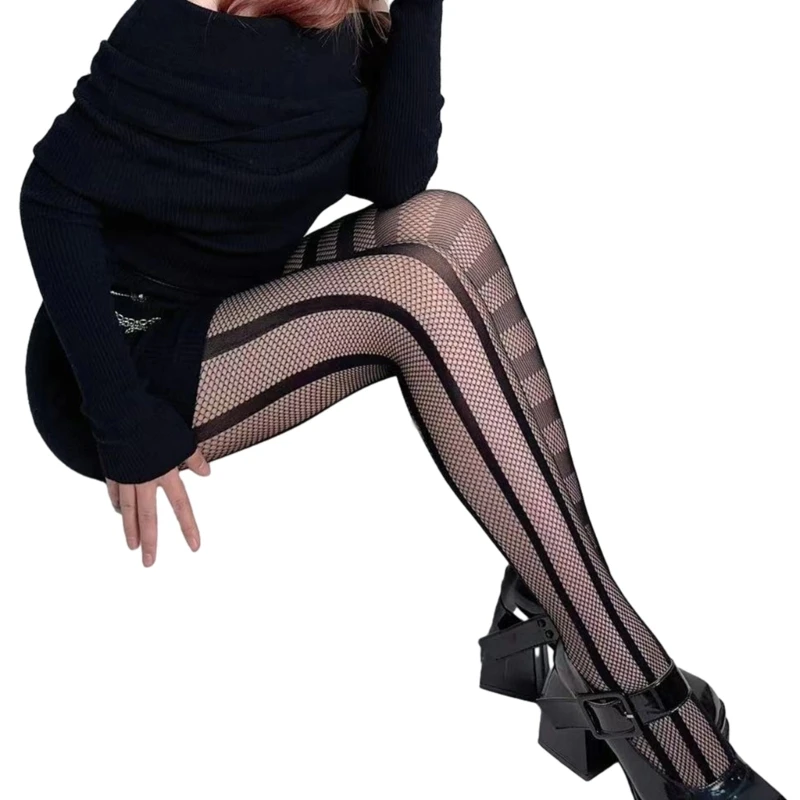 Womens Black Silky Pantyhose Pattern Tights Stockings for Skirt Dress Leggings Drop Shipping