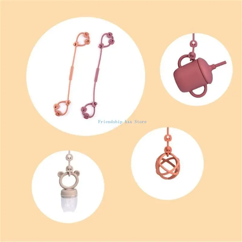 F1CB Pacifier Clip Toy Safety Straps Baby Teether Strap لوجود Stroller Sippycup Straps