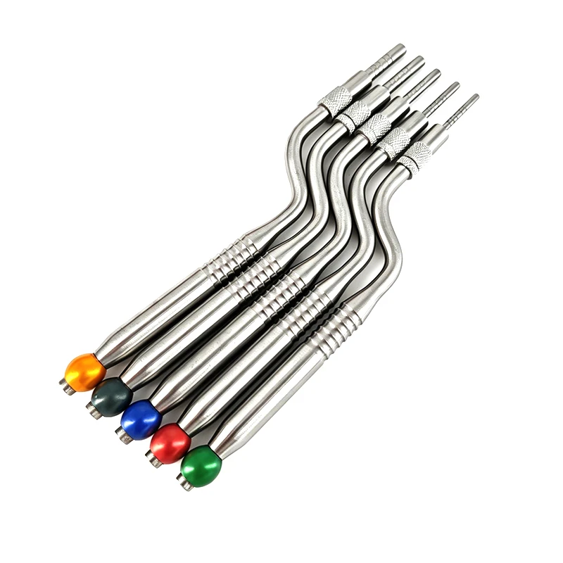 5PCS Dentistry Maxillary Sinus Elevator Tool Dental Implant Osteotome Instrument Concave Tips Sinus Lifting Device Bone Extruder