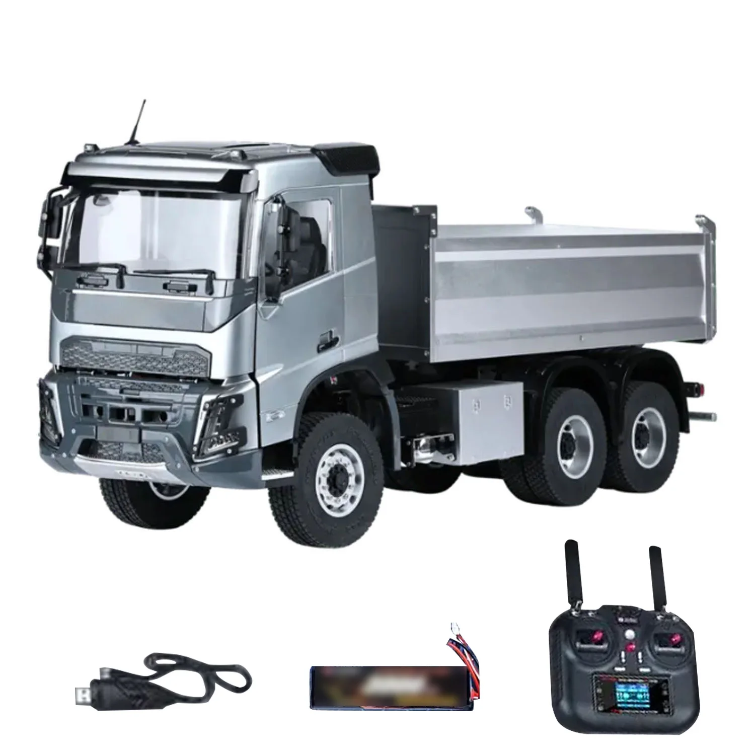 

DoubleE E015 001 1/14 RC Самосвал RTR 6X4 Электрический подъемник VO Металлические приводные валы Шасси Дистанционное управление Самосвал Модель автомобиля