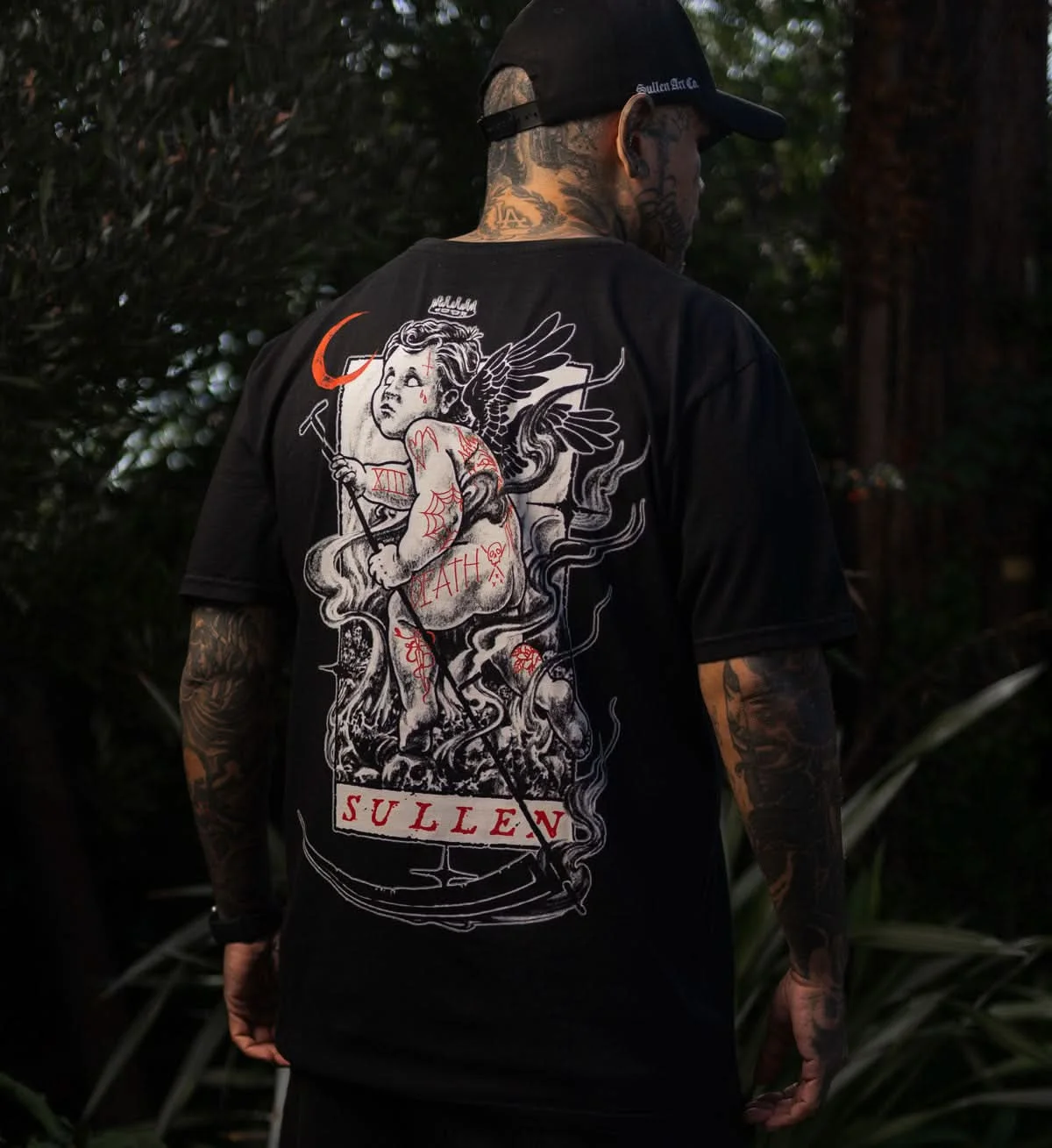 Death Angel Premium Tattoo Art Street Trend Fashion Casual T-Shirt Men's and Women's Luxury Brand Top